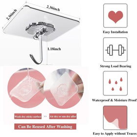 DDMY adhesive hook on tile demonstrates strong grip on smooth surfaces.