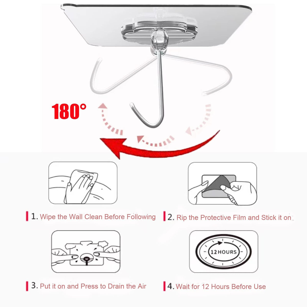 DDMY multi-use hook suitable for coats, towels, and keys in entryway.