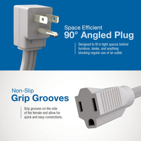 DDON USA 14 AWG extension cord with durable vinyl jacket for everyday indoor use.