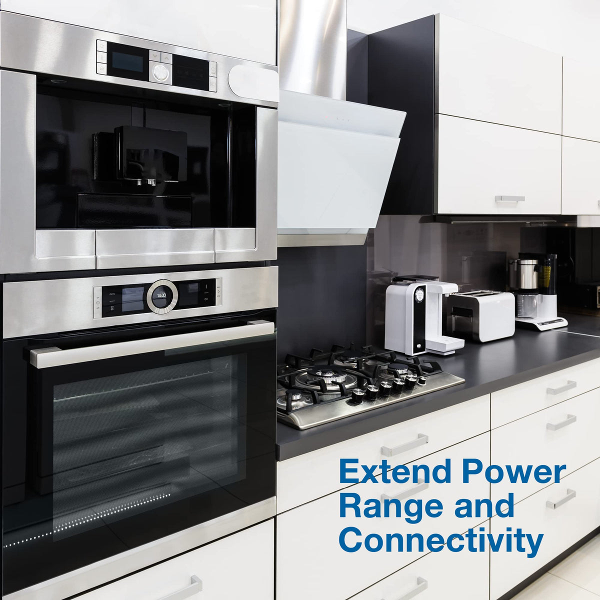 DDON USA flat-end plug design saves space behind furniture and desks.