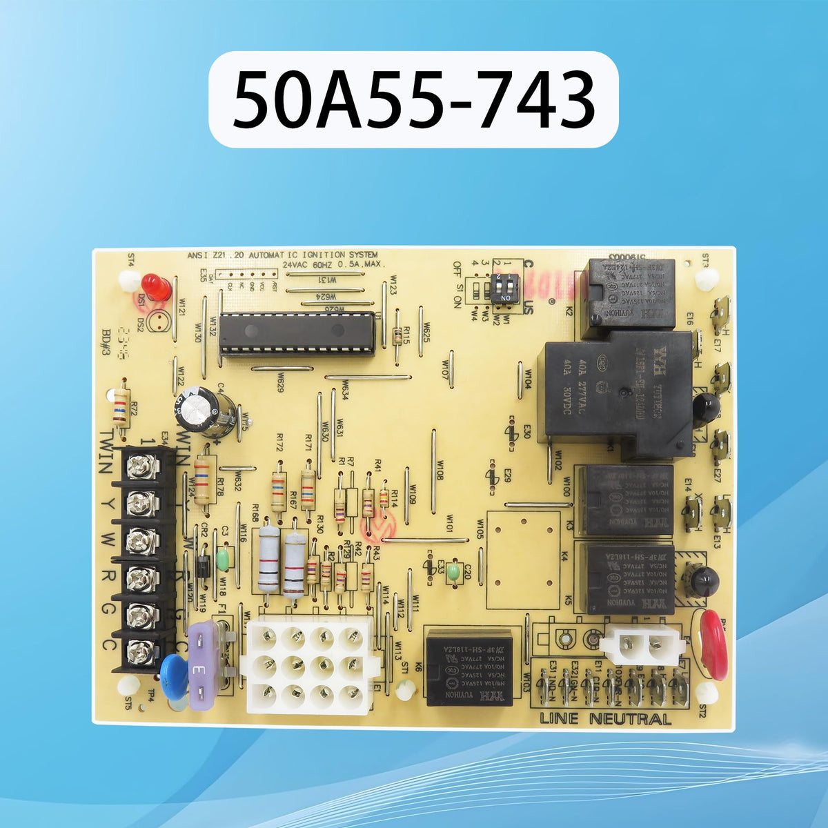 DDORUU 50A55-743 compatibility chart helps verify part numbers