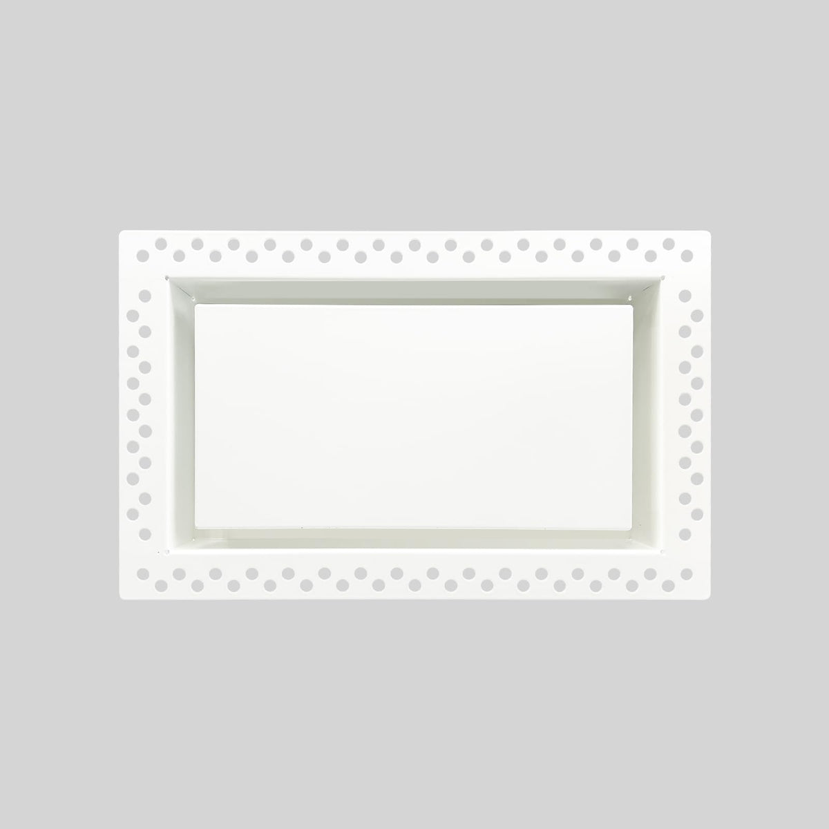 DDPow flush wall vent cover 6x10 inch with seamless drywall finish and concealed screws.