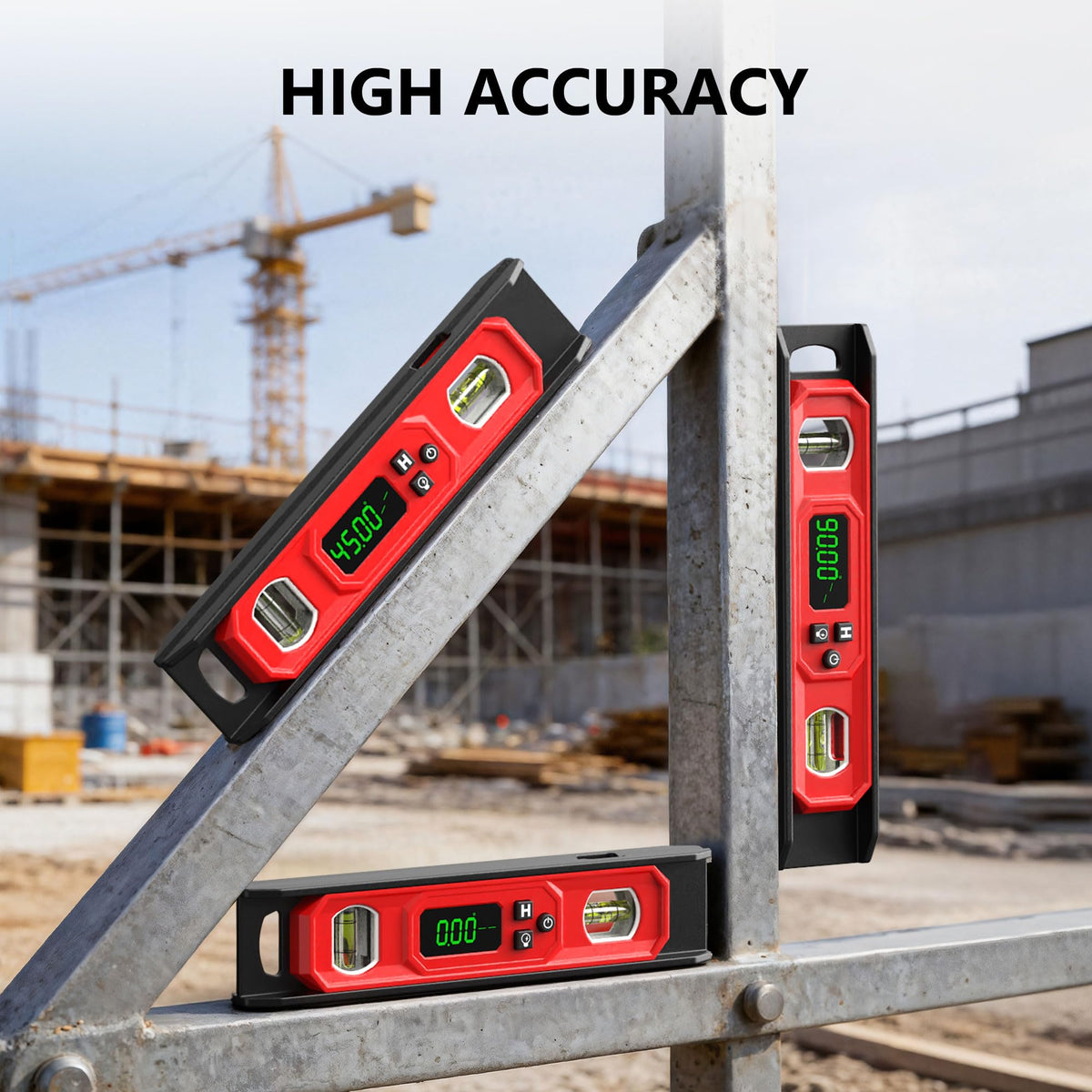 V-groove design grips curved pipes for stable alignment.