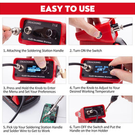 Deackimei OLED display on the soldering station for precise readouts
