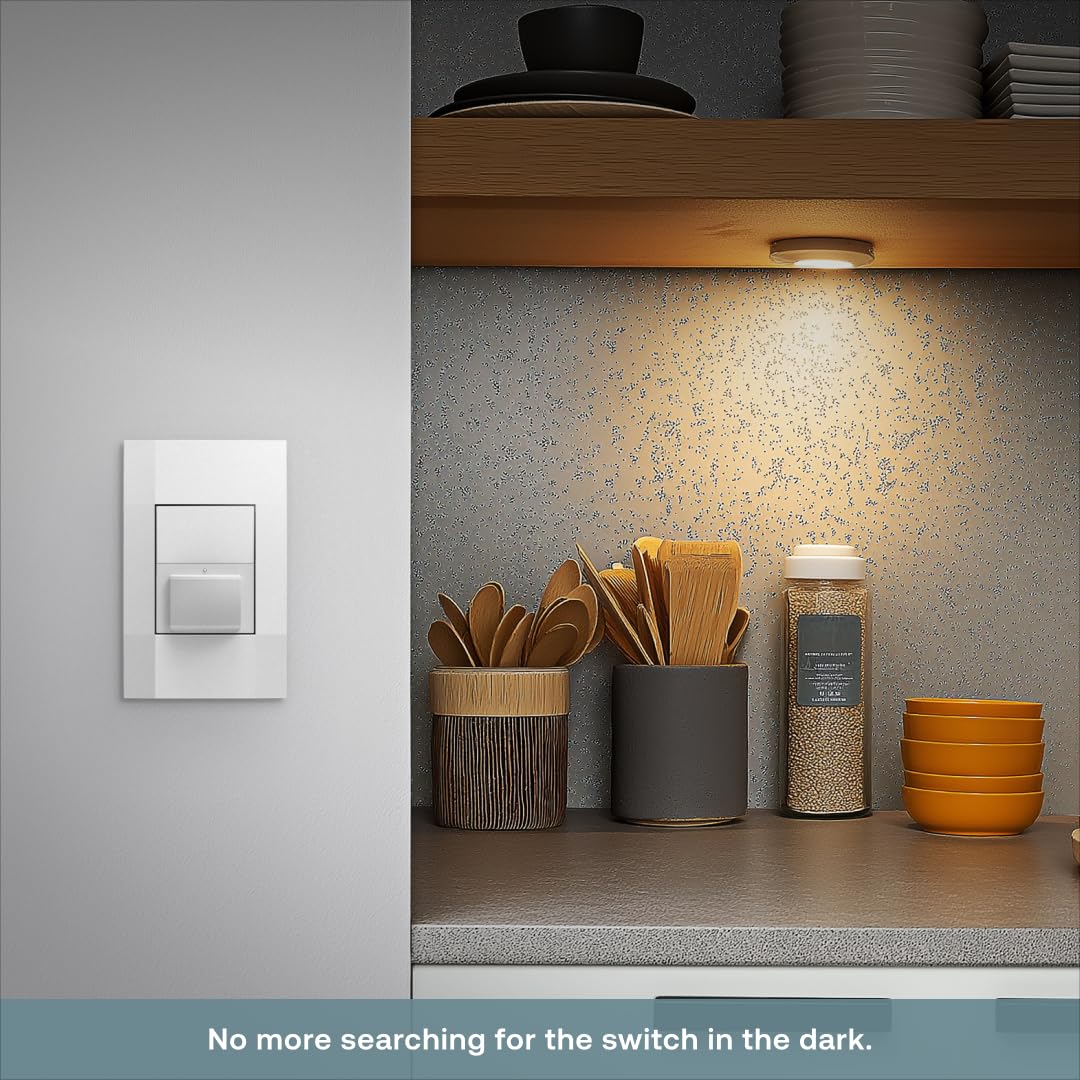 Deako occupancy mode indicator emphasizing automatic room lighting control.