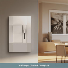 Deako Simple Dimmer in a bathroom setup for cozy ambience.