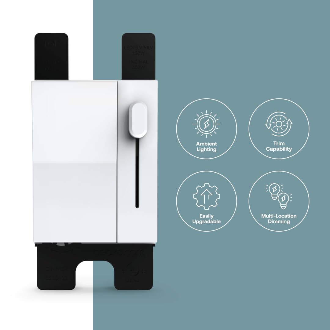 Deako Simple Dimmer rocker switch offering quick on/off control.