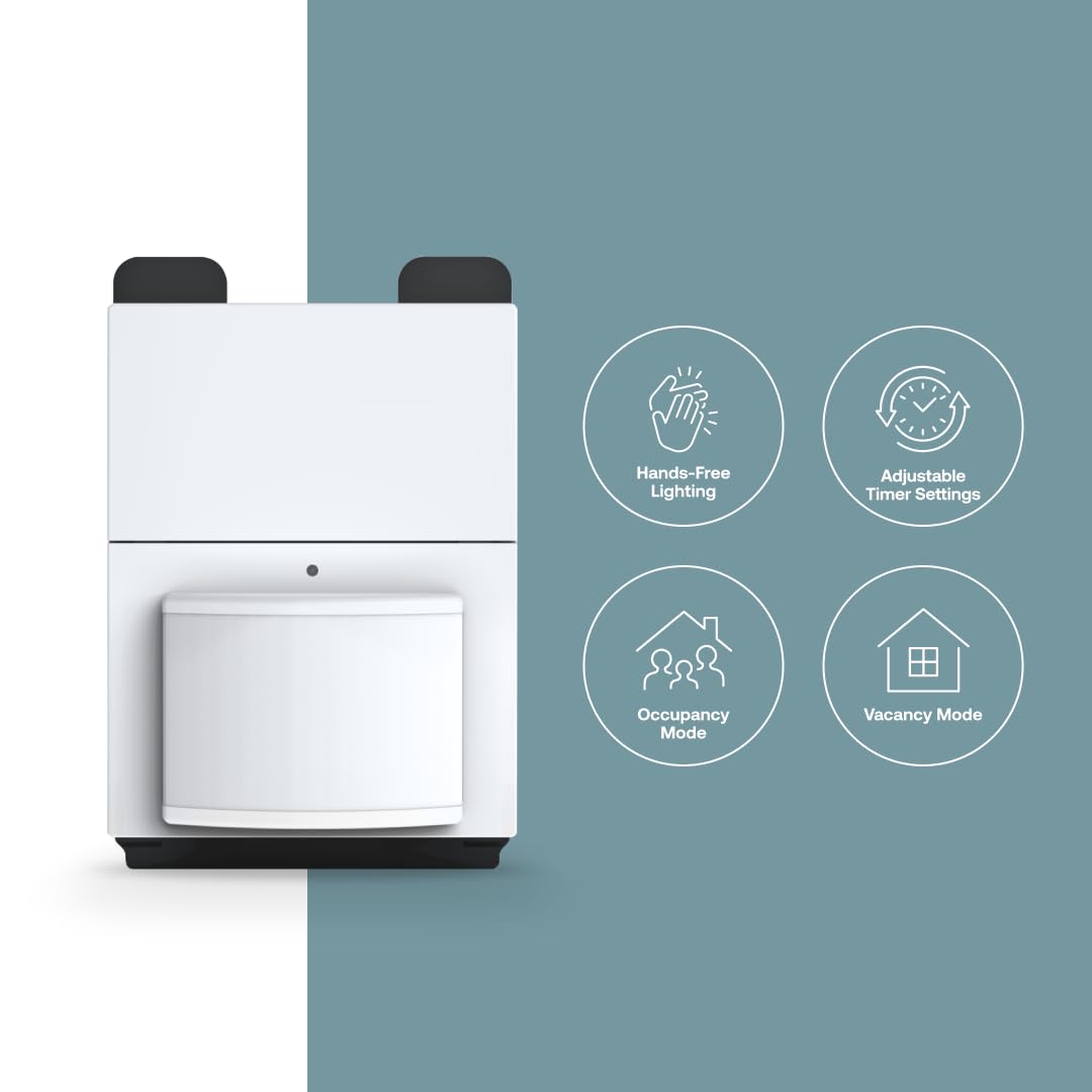 Deako simple motion switch side view highlighting slim profile and neutral wiring requirements.