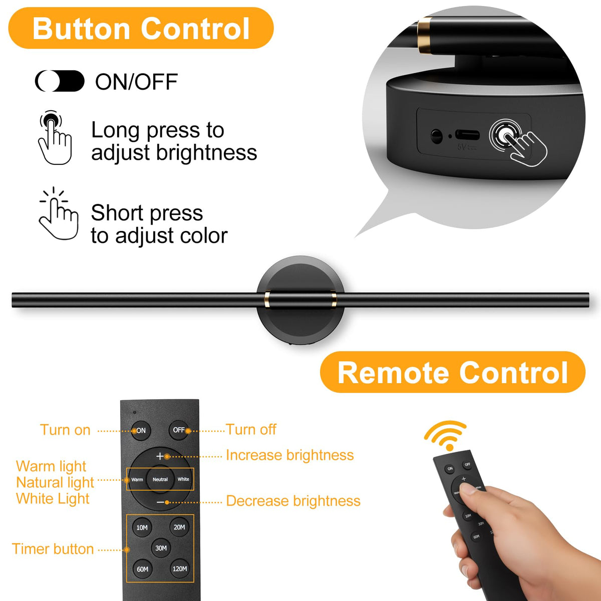 DEALGADGETS wall lamp with timer feature