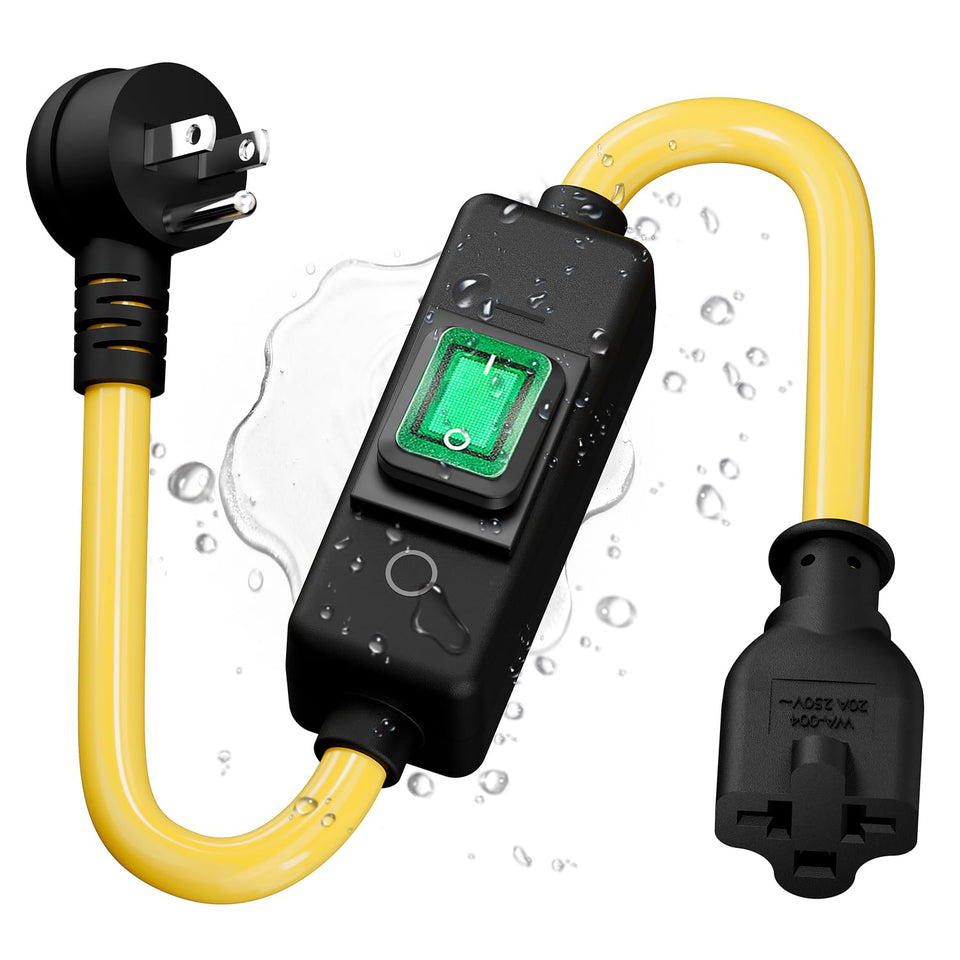 DEALTUS heavy-duty SJTW 12AWG outdoor extension cord with IP57 rating for wet environments.