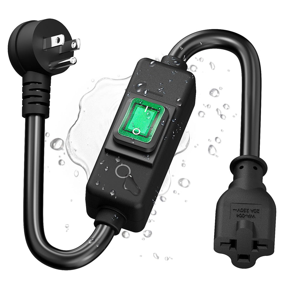 DEALTUS heavy-duty SJTW 1.5ft outdoor extension cord ready for rugged use.