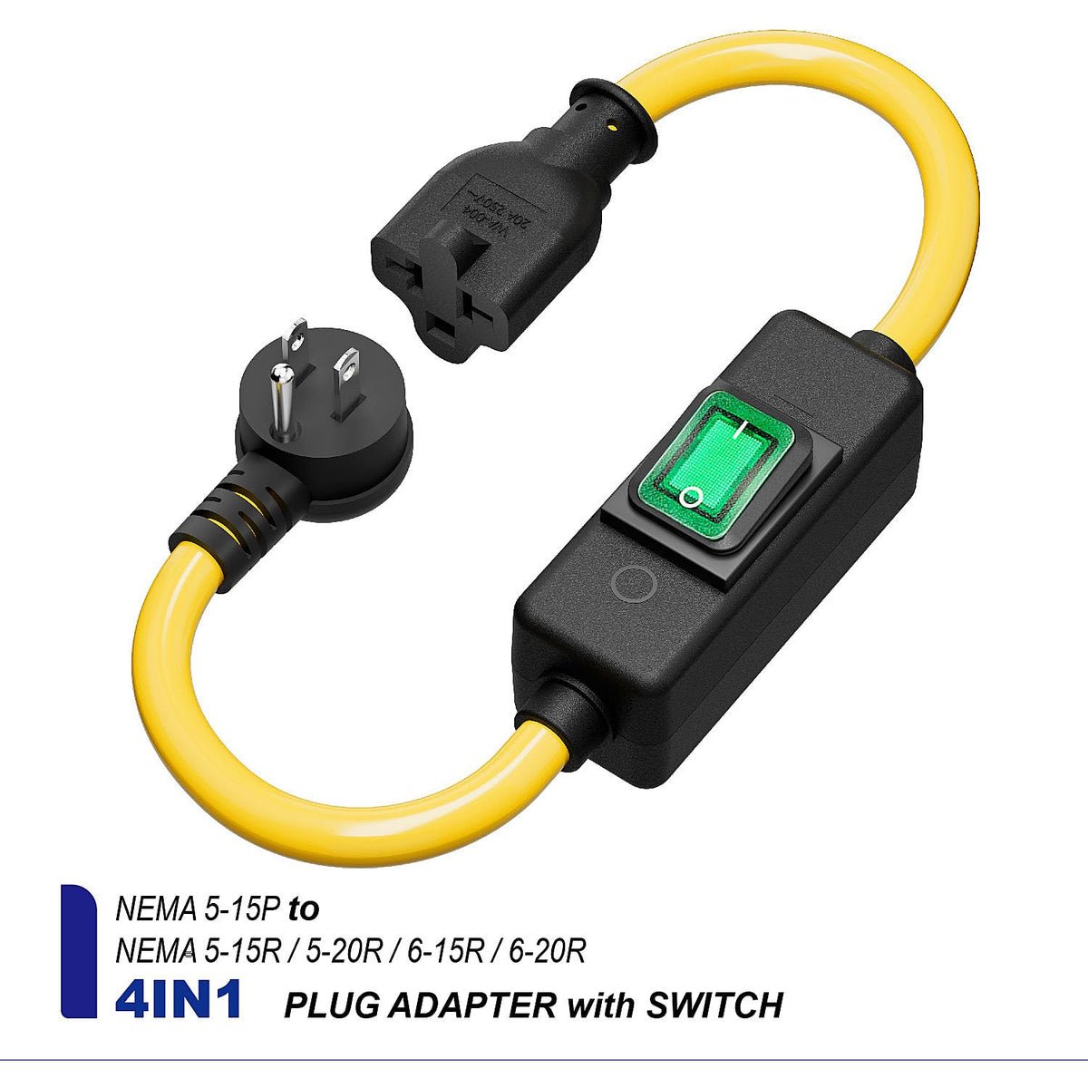 DEALTUS T-Blade female NEMA 5-15R four-in-one for versatile outlets.