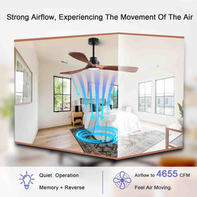 dearnow solid wood blades in mahogany add warmth and airflow