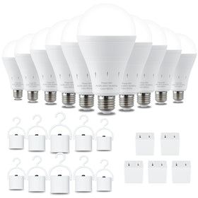 DEBAOBULB emergency light bulb 9W daylight 6000K for bright outage lighting