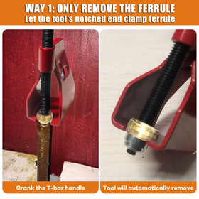 Debialo angle-stop puller in action facilitates quick ferrule and nut removal
