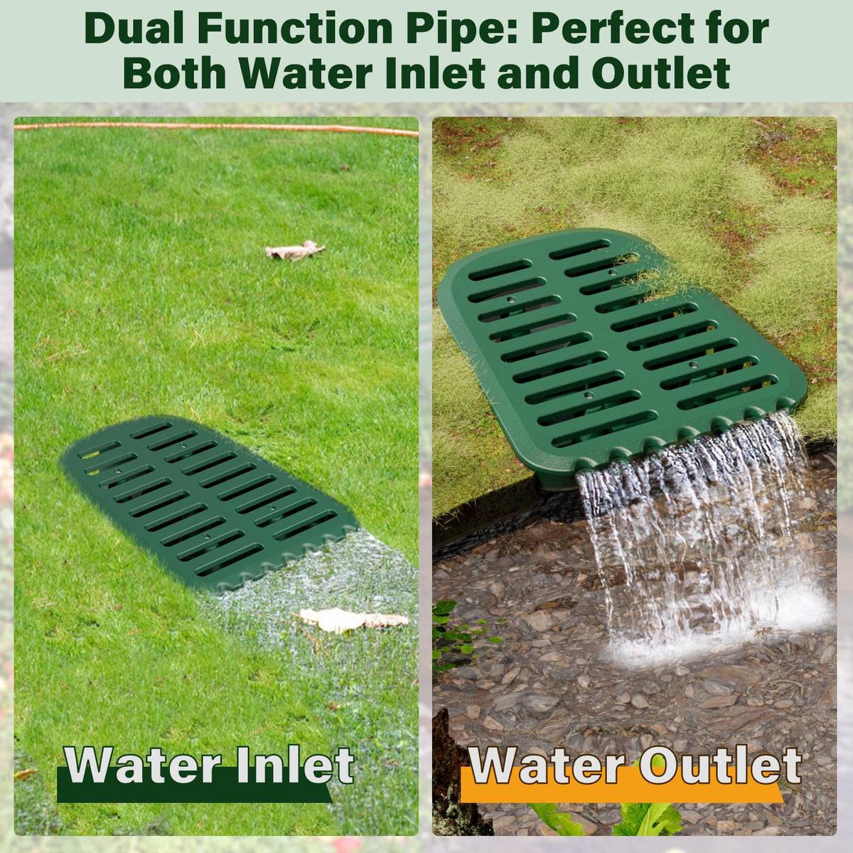 Debialo expanded drainage surface helps redirect water.