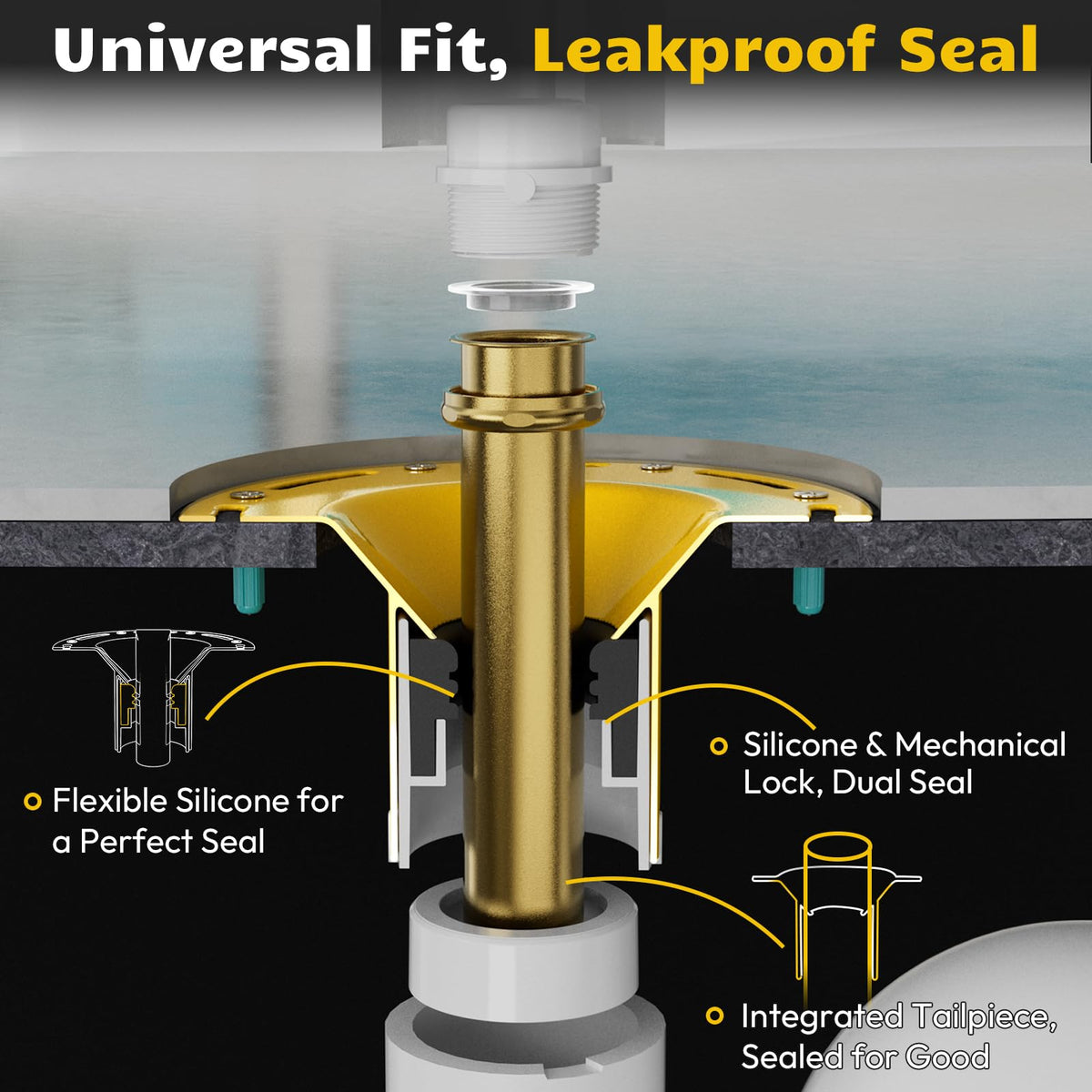 Debialo low-profile deck plate fits tight spaces around faucet rough-ins.