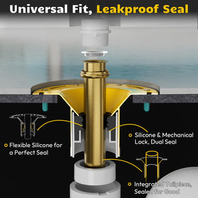 Debialo low-profile deck plate fits tight spaces around faucet rough-ins.