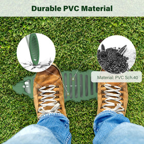 Debialo low-profile angled grate blends with lawn and keeps critters out.