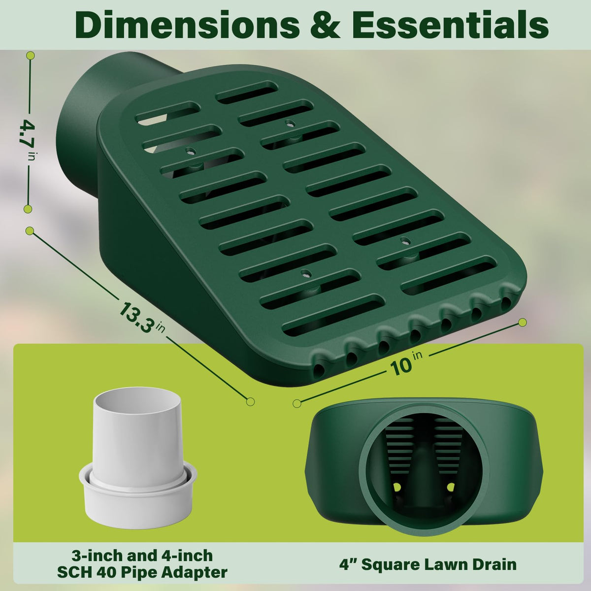 Debialo yard drain cover shown from the side profile for durability.