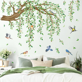 decalmile living-room background vine decor enhances cozy TV time