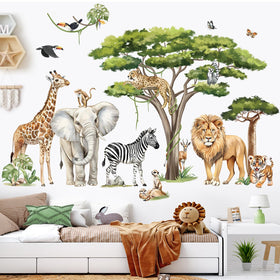 decalmile leopard wall sticker adds bold jungle focal point to playroom