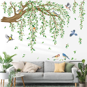 decalmile wall sticker birds on branch adds a focal point in bedrooms