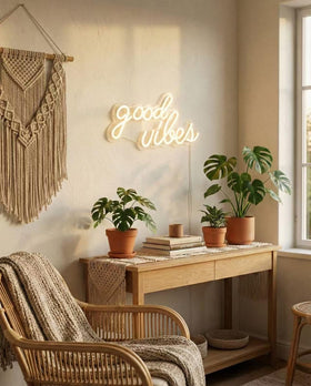 DECANIT Good Vibes neon sign wall mounted for versatile decor