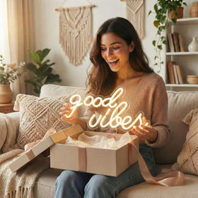 DECANIT Good Vibes neon sign USB powered for easy setup