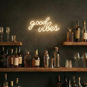 DECANIT Good Vibes gift-ready neon sign for housewarmings