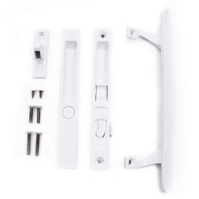 DECEBALUS hook-latch mechanism in white, adjustable for left or right doors