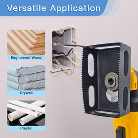 deceptia square slot cutter with precision cut for drywall panel work.
