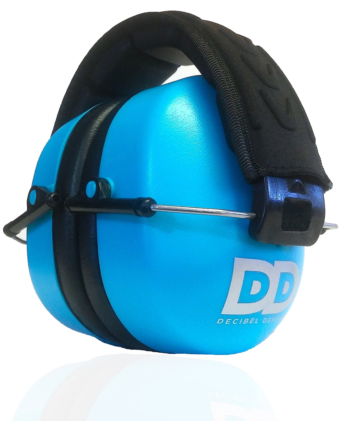 DECIBEL DEFENSE ear muffs ideal for shooting range use.