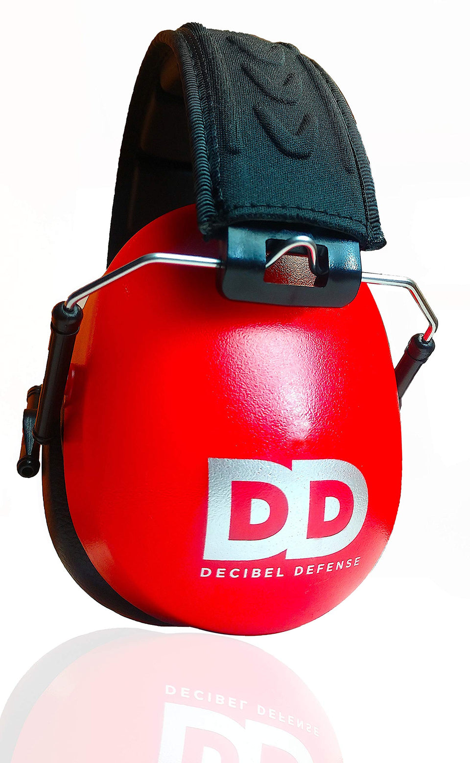 Decibel Defense Pro ear muffs provide 37 dB NRR for loud environments.
