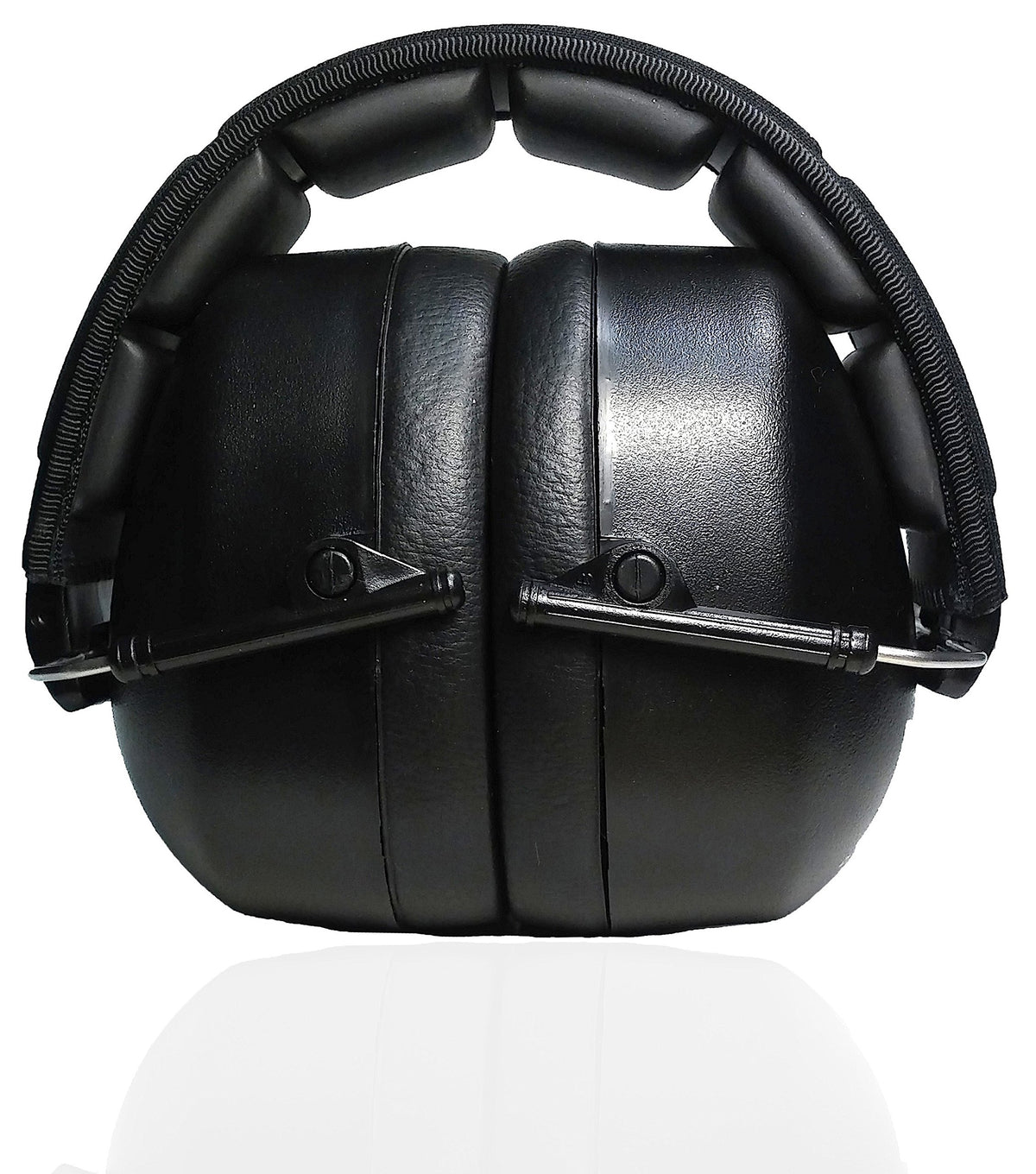 DECIBEL DEFENSE Pro Ear Muffs certification display with ANSI/CE markings.