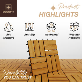 DECKIFY outdoor flooring tile enhances balconies with natural warmth