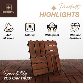 DECKIFY all-weather-durability supports year-round outdoor use and easy care.