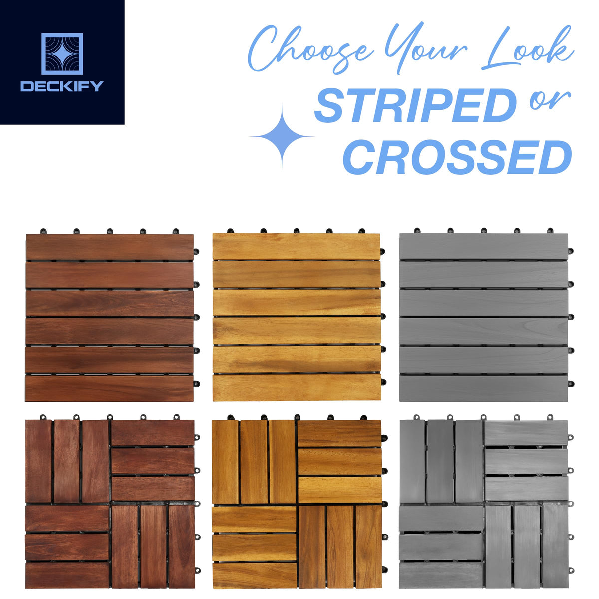DECKIFY easy-install interlocking tiles arranged for quick DIY setup
