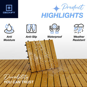 DECKIFY waterproof outdoor balcony flooring tiles in outdoor setting