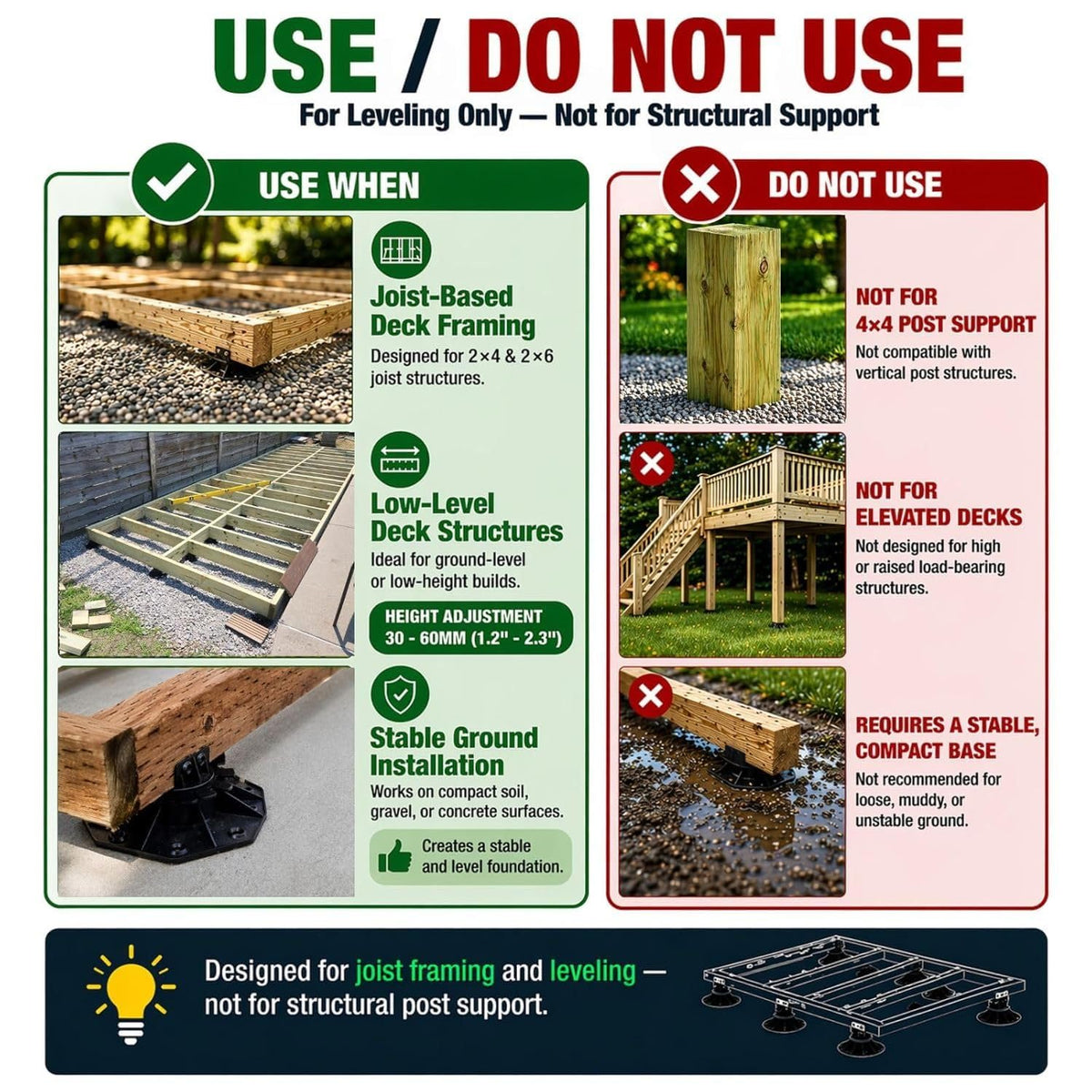 Deckit easy installation with no digging for quick deck setup