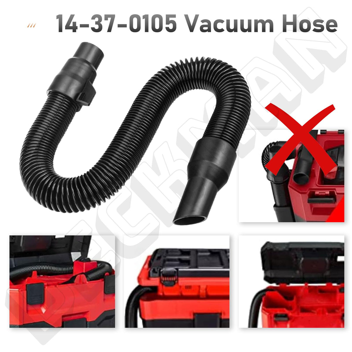 DECKMAN extended-length hose reaches tight corners and under furniture.