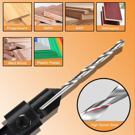 DECKRKAT includes limit rings and spare bits for quick setup and reliable hole depth.