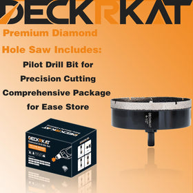 DECKRKAT guiding pilot bit ensures exact starting points.