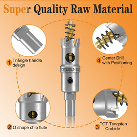 DECKRKAT 3/8in 3-flatted shank ensures firm, slip-free grip.
