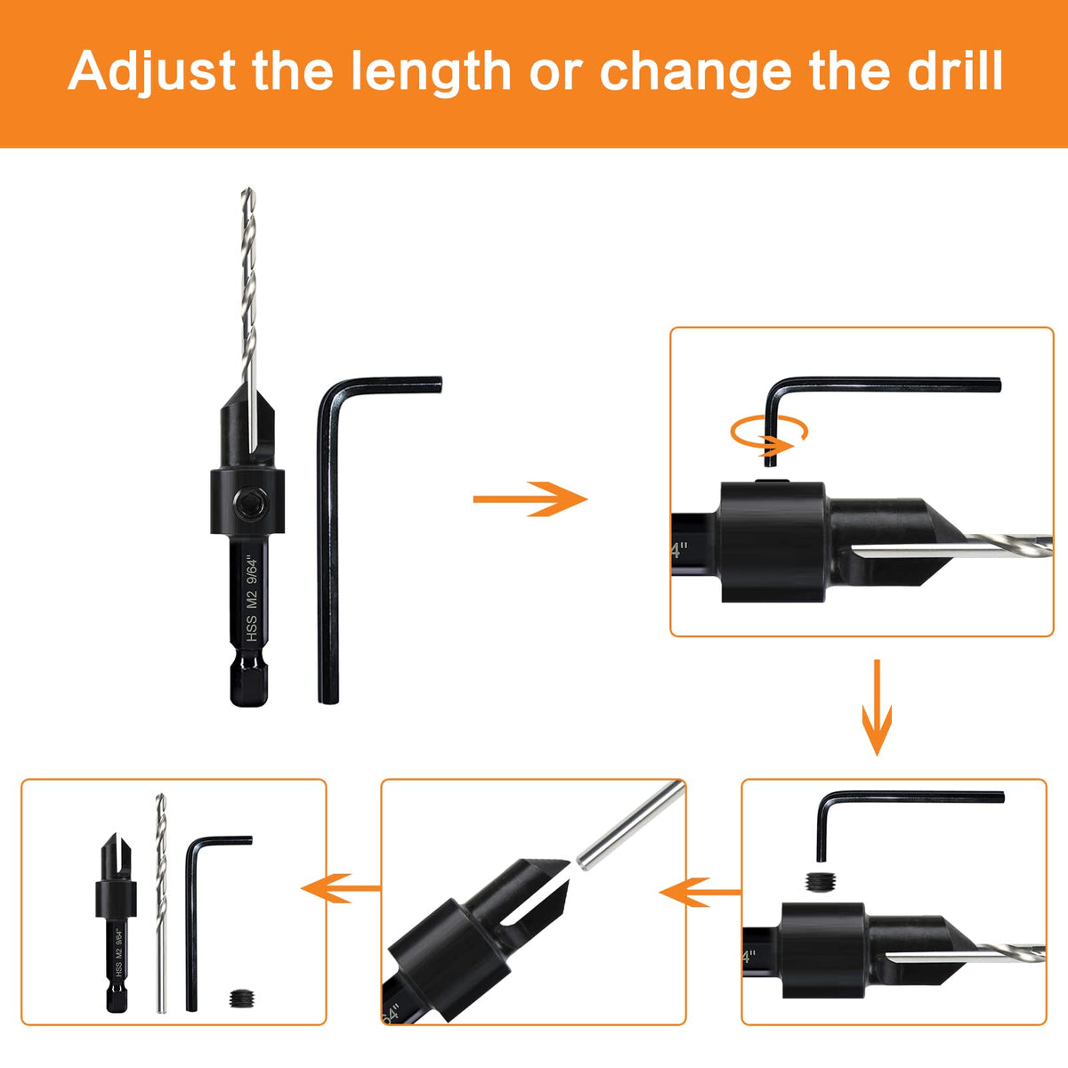 DECKRKAT 1/4-inch hex shank enables quick tool changes during projects.