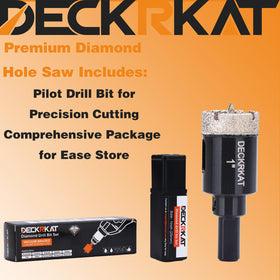 DECKRKAT cutting depth 1-3/8 inch enables deep holes.