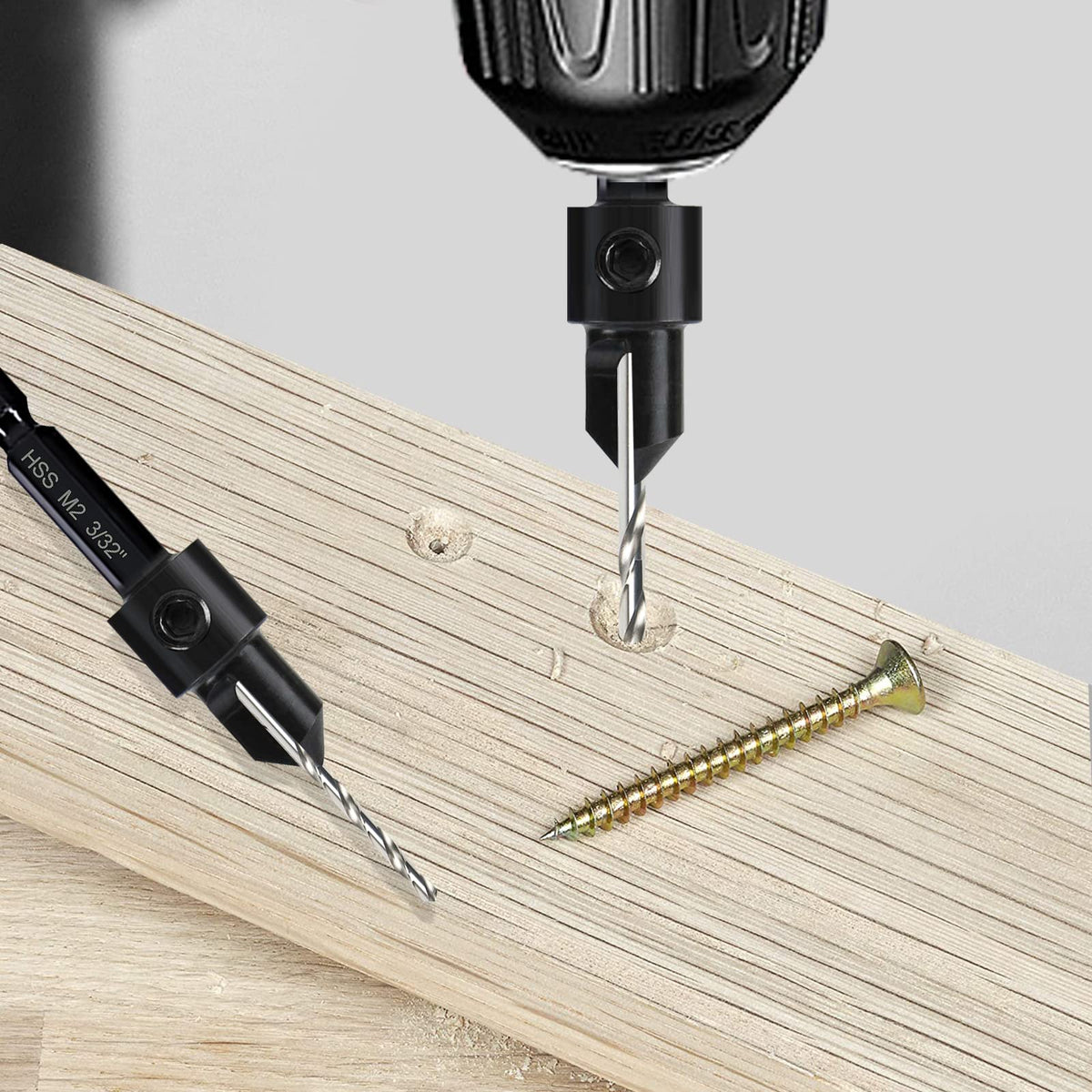 DECKRKAT M2 steel pilots and high-carbon countersinks deliver durable performance.