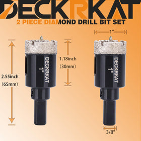 DECKRKAT pilot drill bit centers holes for precise placement.
