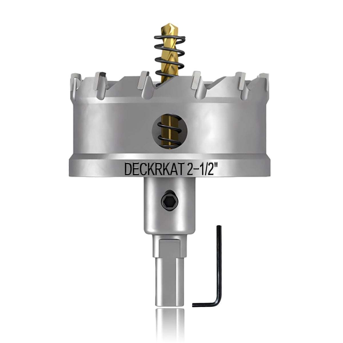 DECKRKAT TCT hole saw 65mm with carbide teeth for metal cutting.