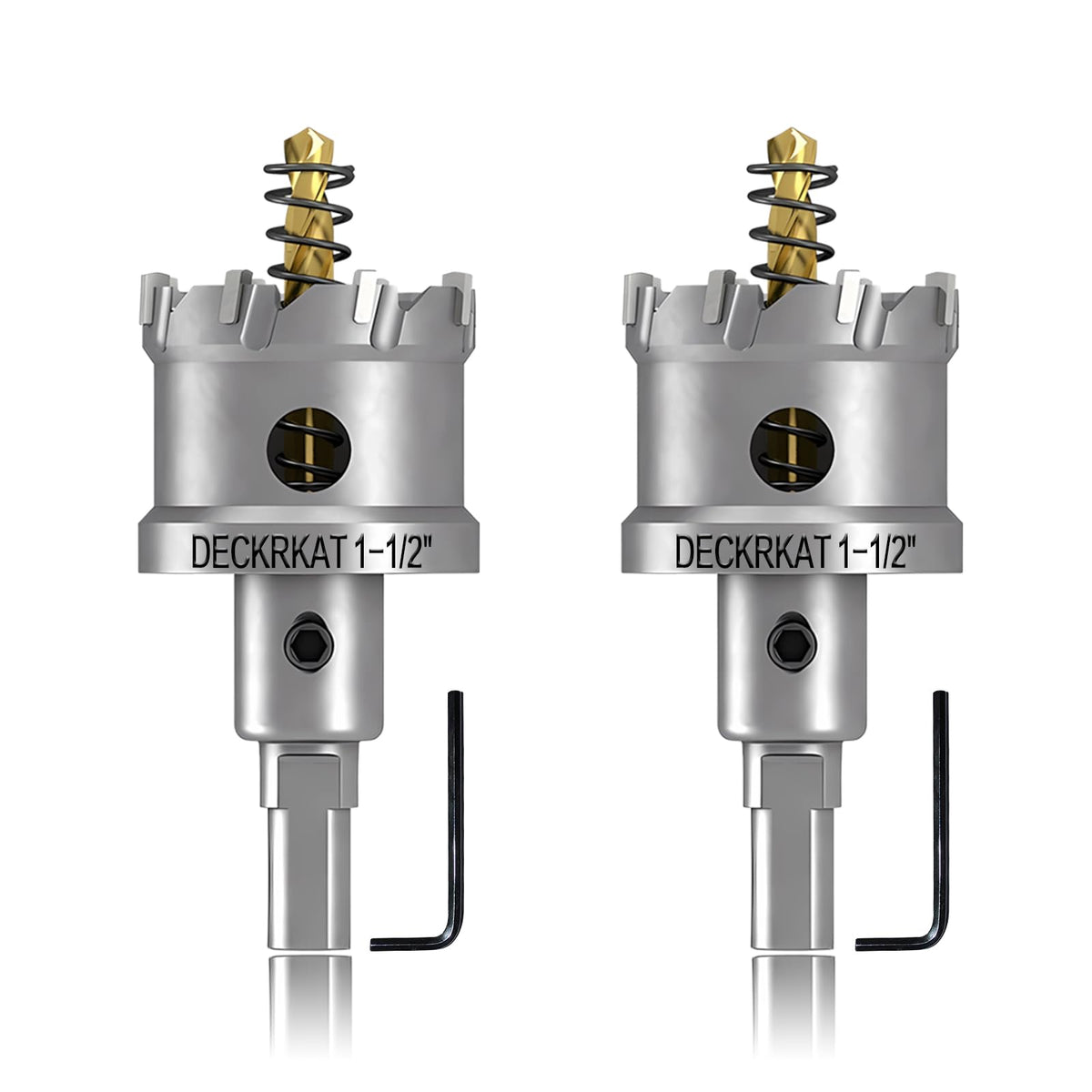 DeckRKAT 2-pack 38mm TCT hole saws for clean metal cuts